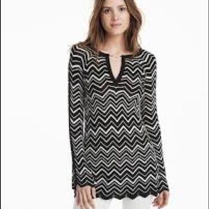 WHBM chevron tunic sweater
